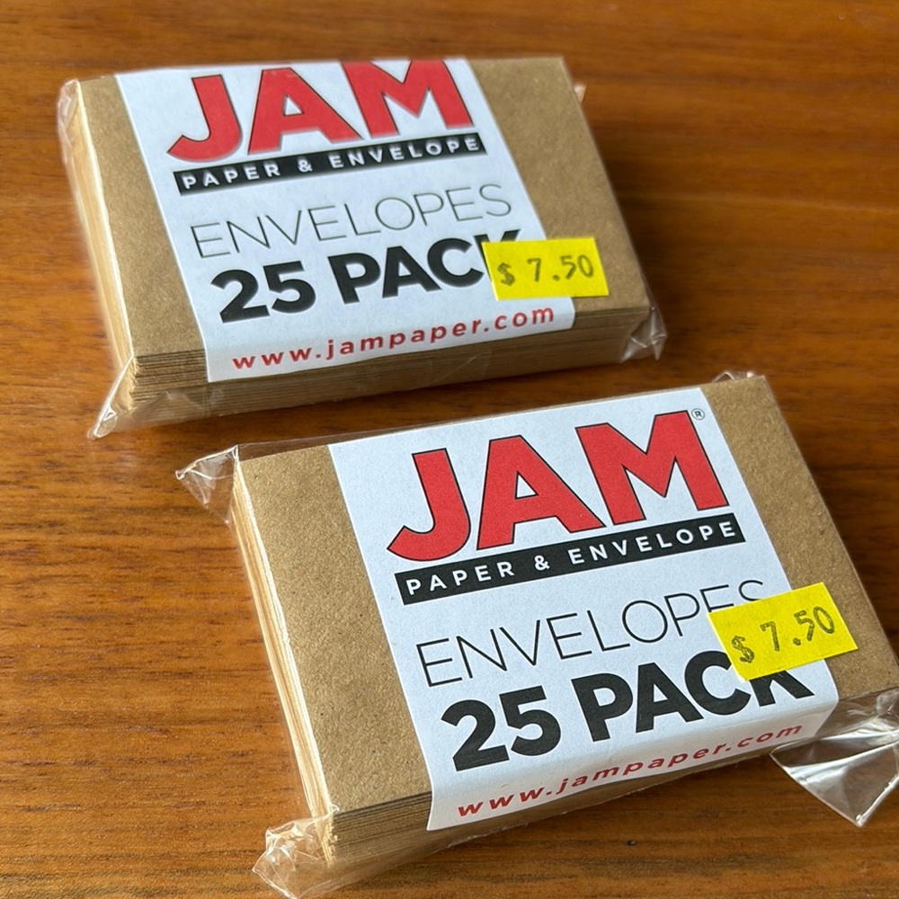🦄 50 pack Kraft Brown mini envelopes